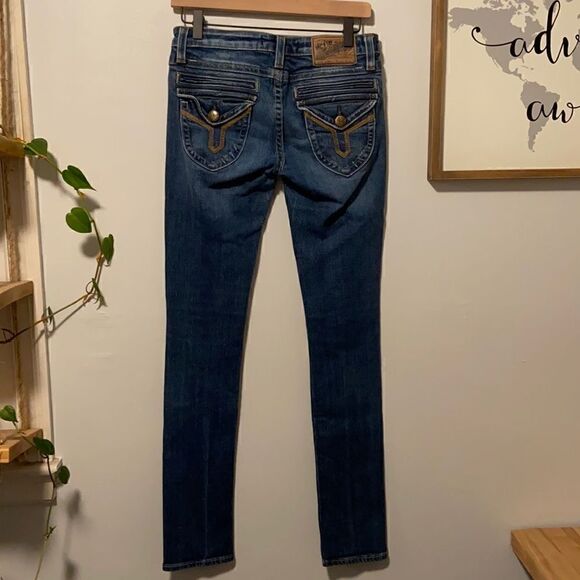 Vigoss Studio Medium Wash’ The Seattle’ Skinny Distressed Jeans Size 3/4 - Picture 11 of 16